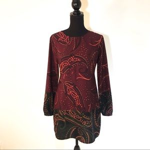 Abercrombie & Fitch Paisley Merlot Dress 🍷